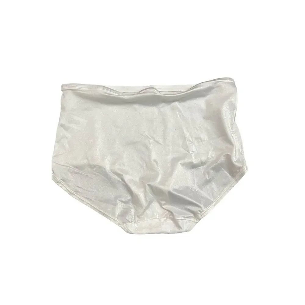 Vintage Sears Shiny White Granny Panty Style 49596 3XL Set of 4